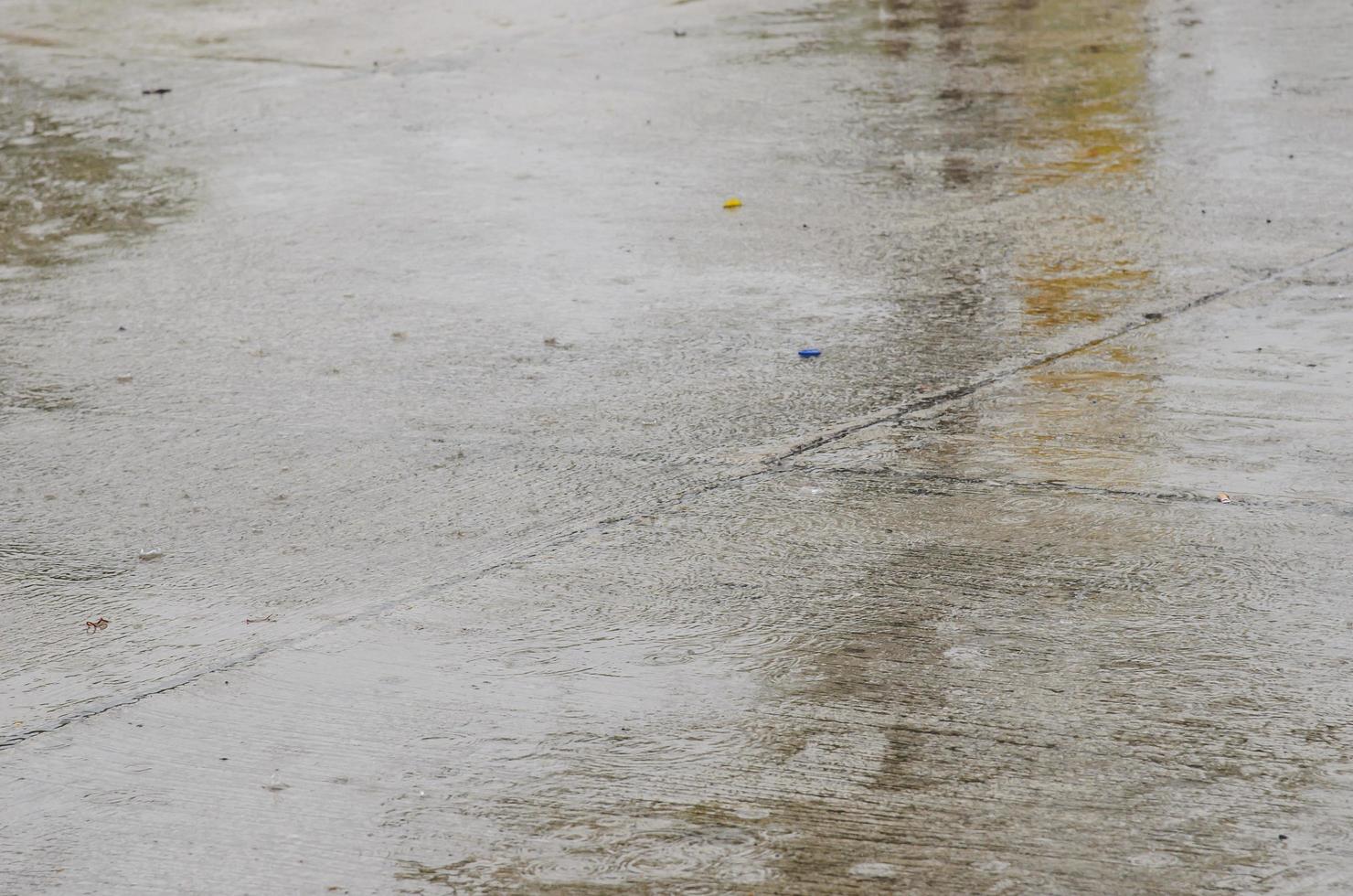 Rainy wet pavement photo