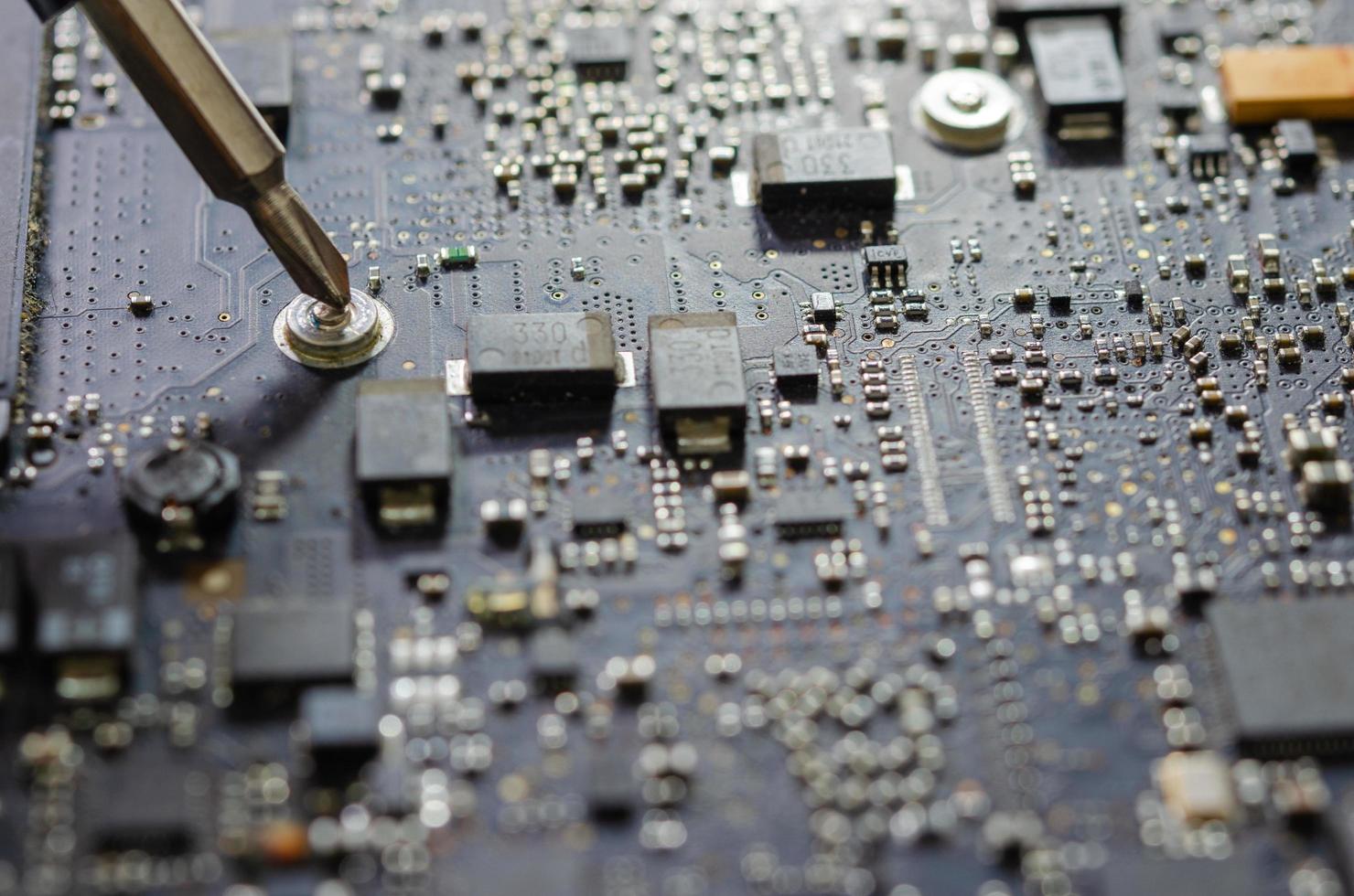 Computer circuit board photo
