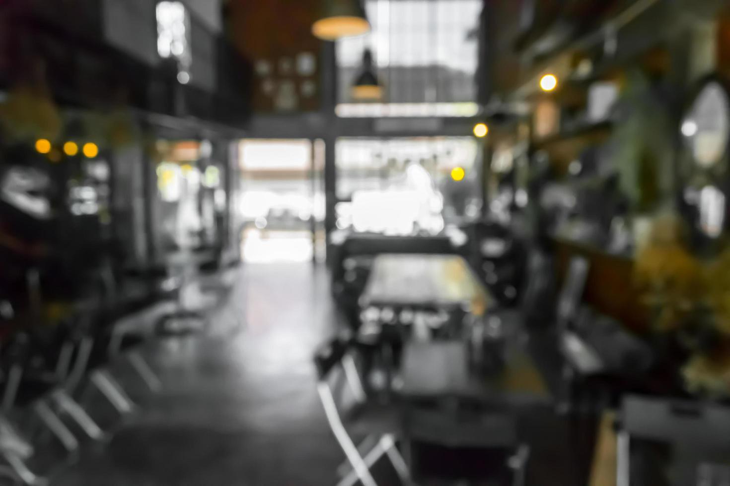 Blurred cafe or restaurant scene for background photo