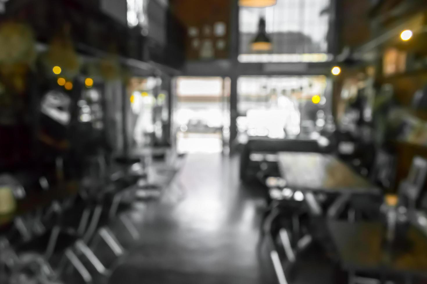 Blurred cafe or restaurant scene for background photo