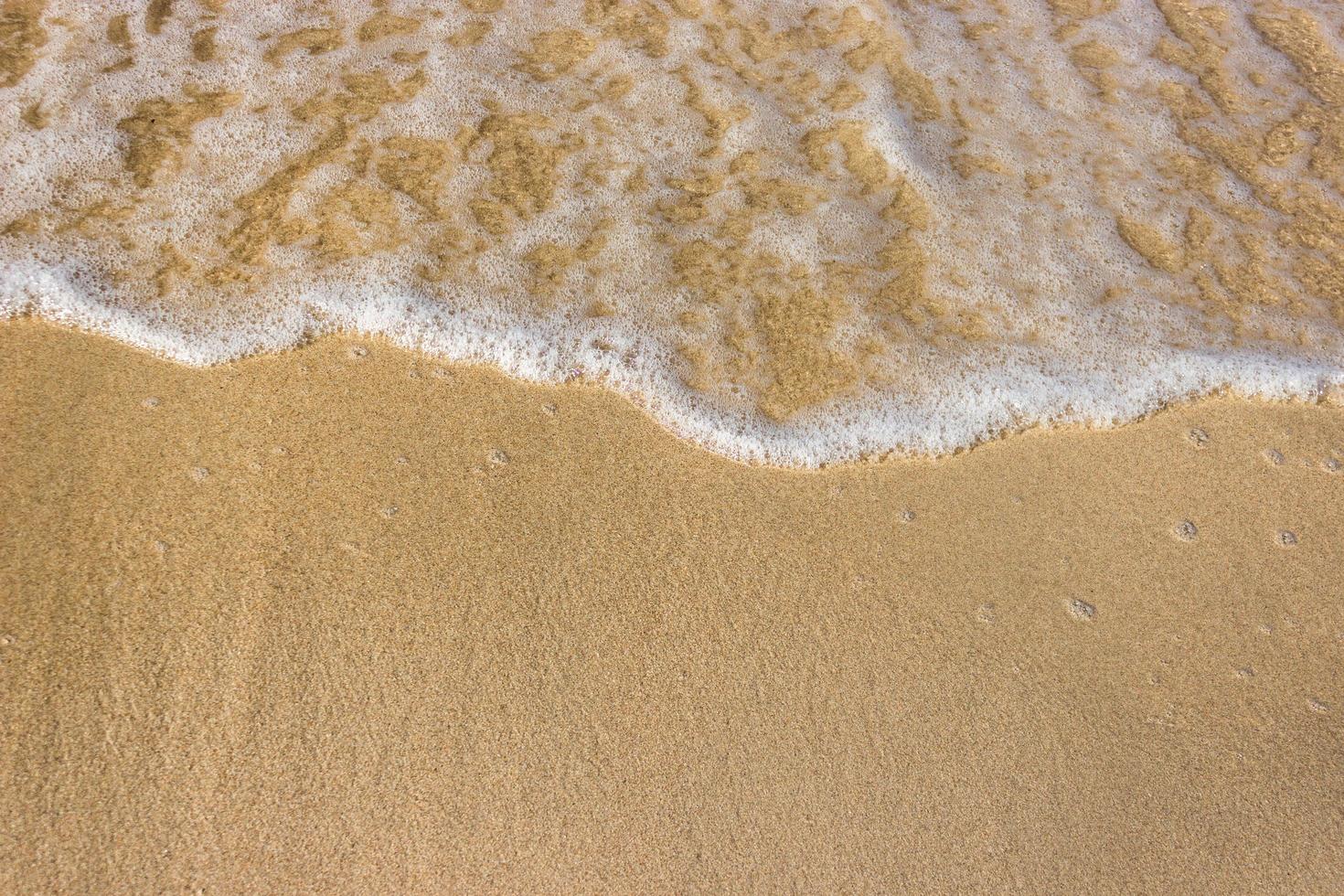 Ocean waves on sandy beach photo