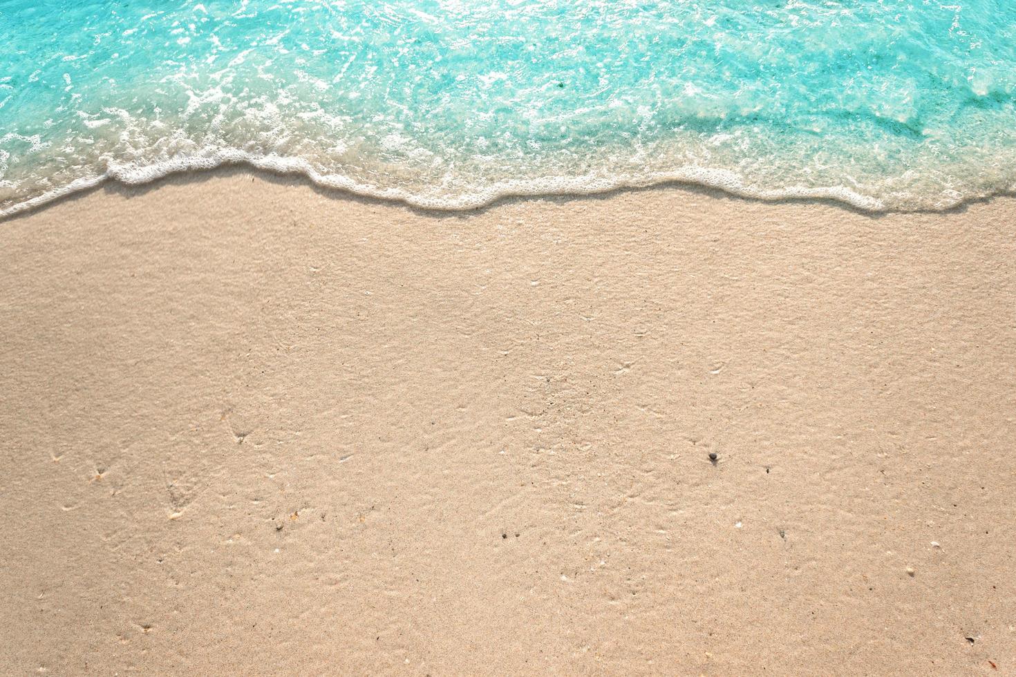 Ocean waves on sandy beach photo