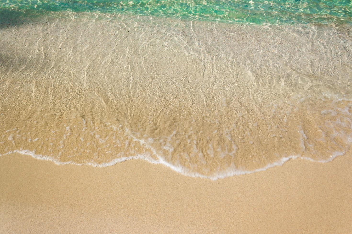 Ocean waves on sandy beach photo