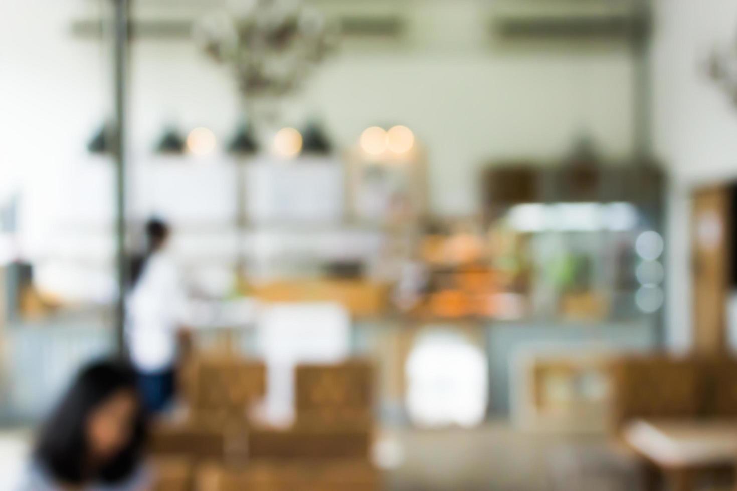 Blurred cafe or restaurant scene for background photo