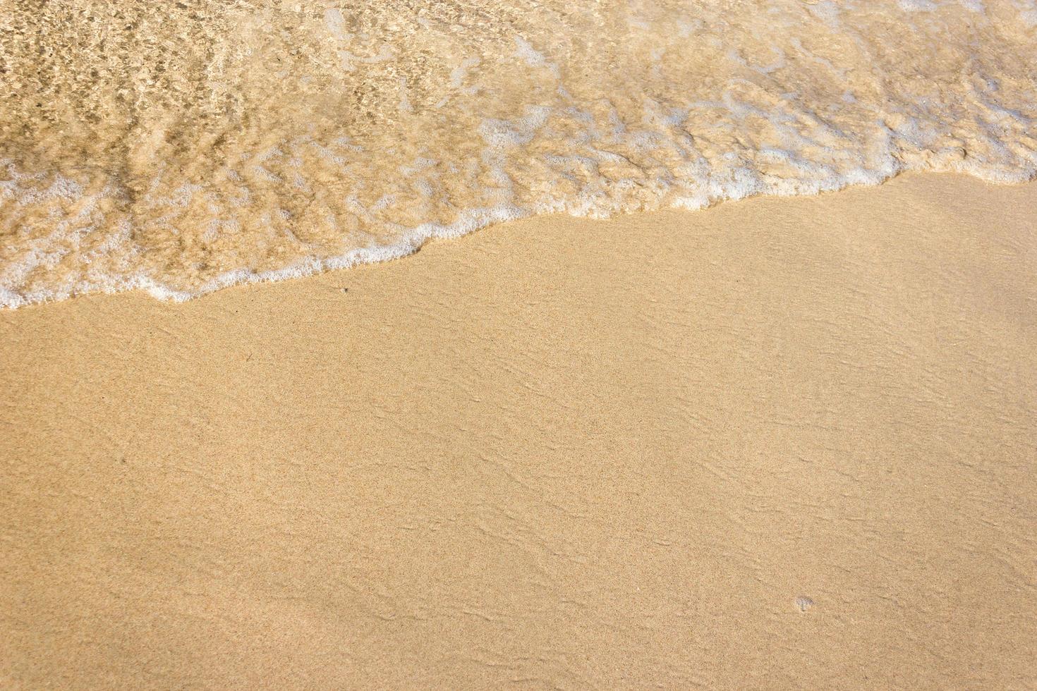 Ocean waves on sandy beach photo