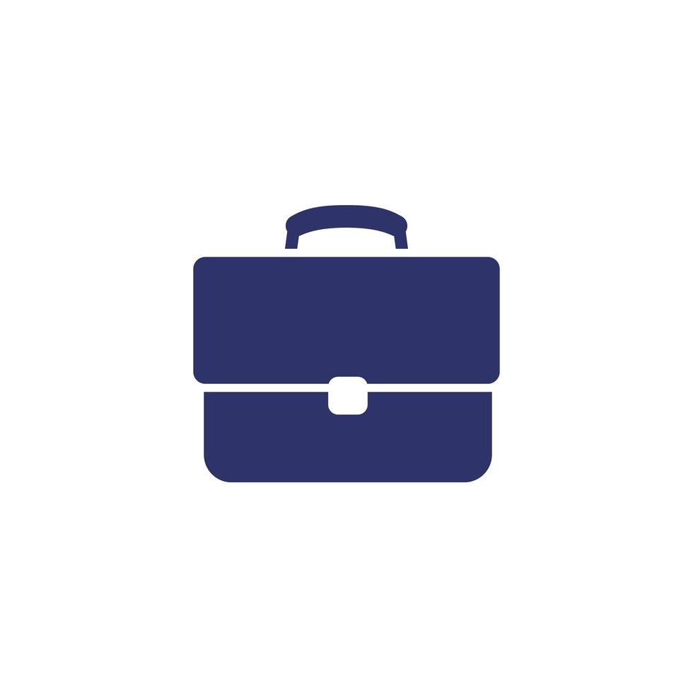 briefcase icon on white, vector