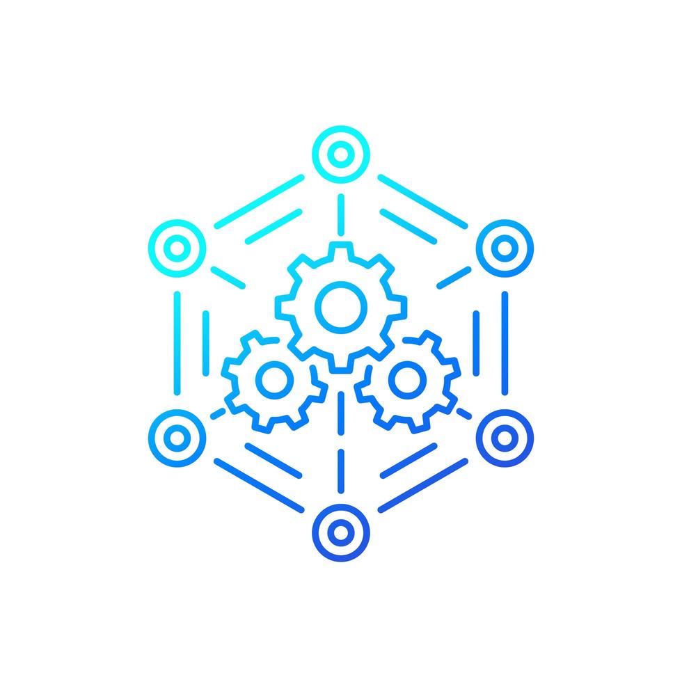 software, api line vector icon