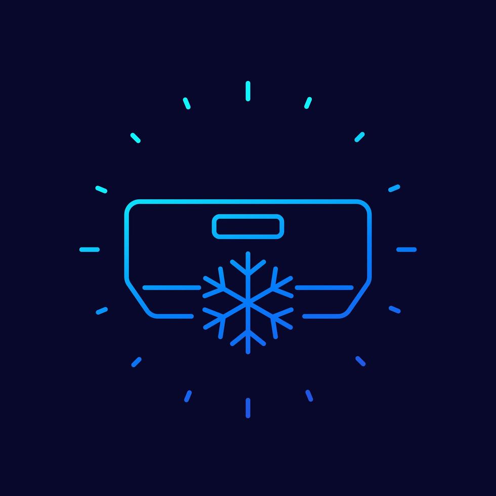 air conditioner, ac line vector icon