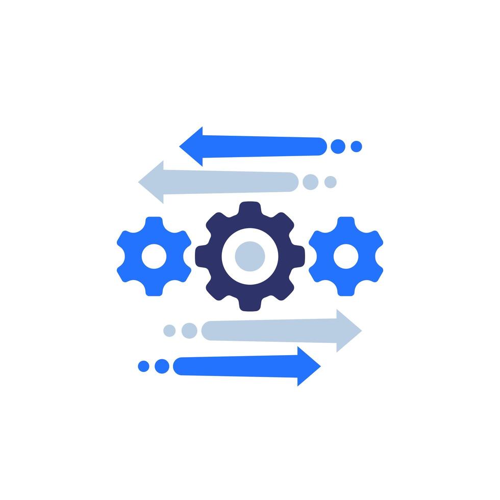 Automation and optimization process icon on white 1918183 vector art at