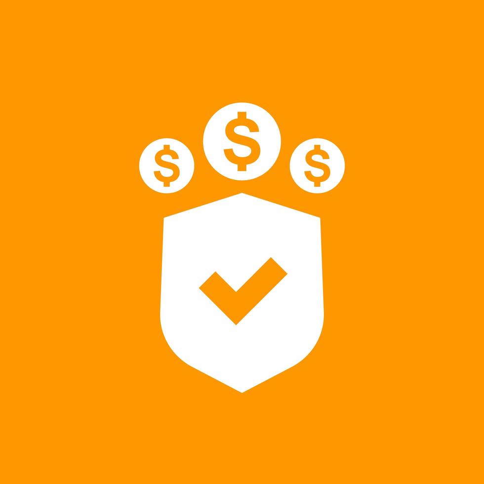 insurance money, payments vector icon