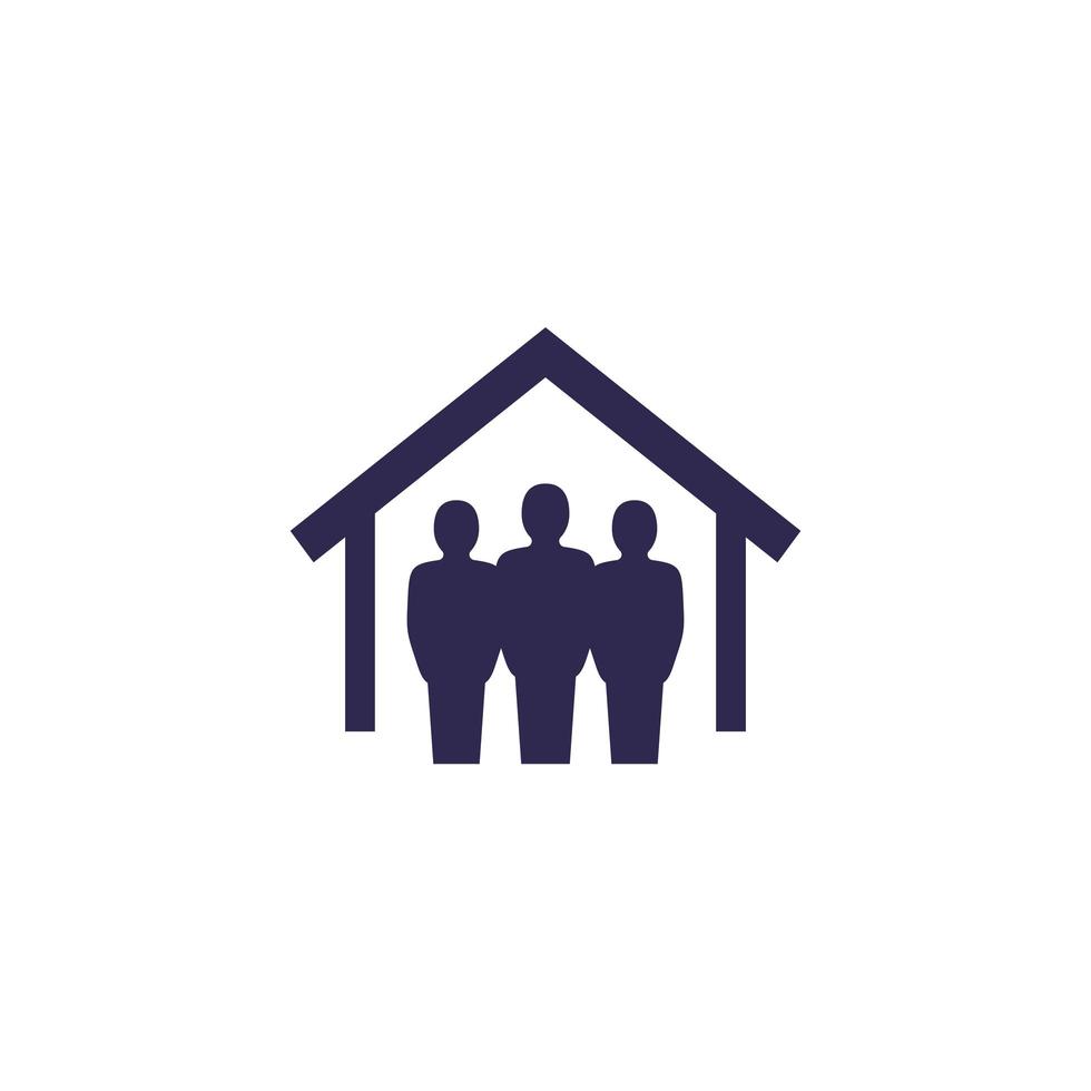 tenants icon with a house vector