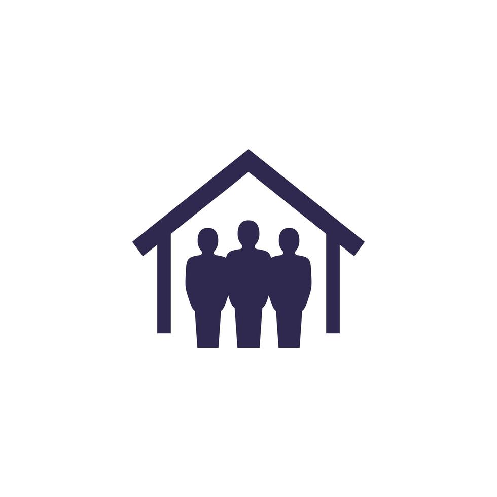 tenants icon with a house vector