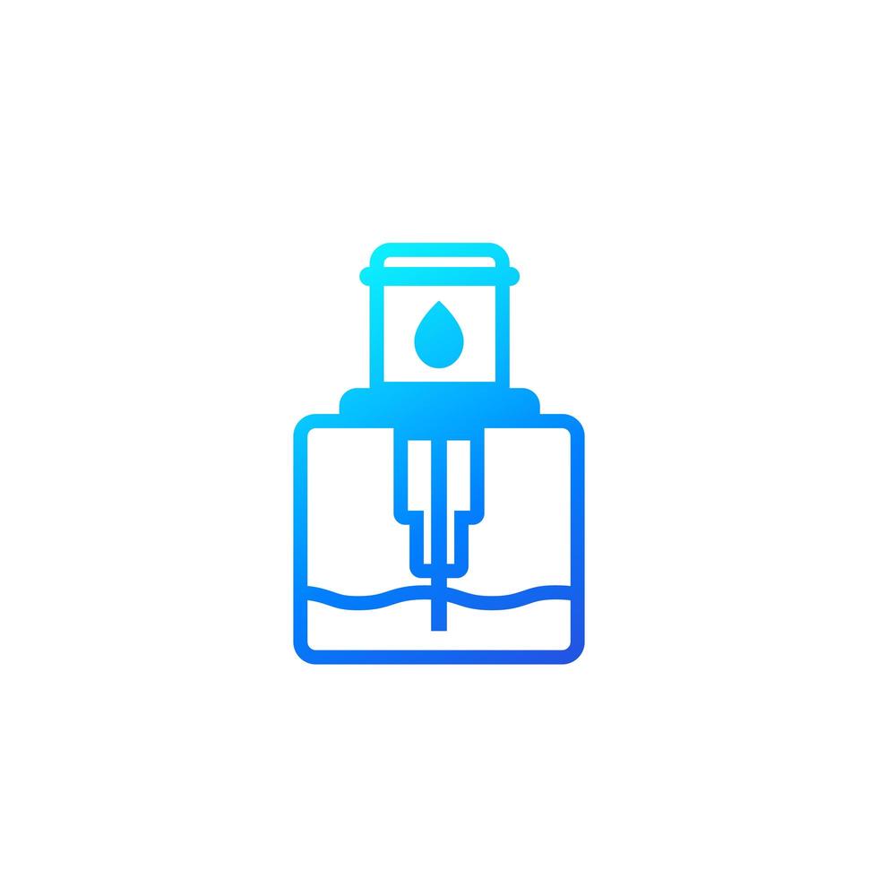 water borehole icon on white vector