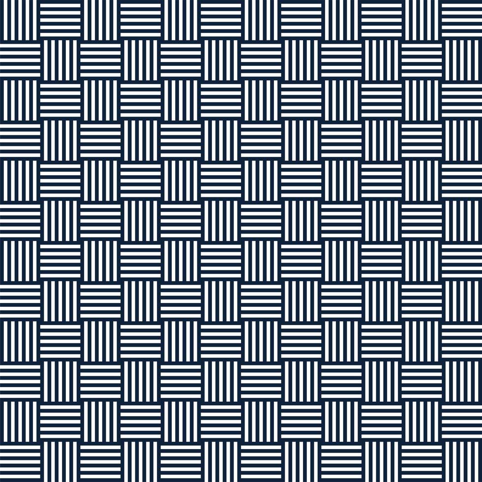 Vector Abstract geometric seamless pattern of striped squares. Repeating geometric tiles. Vertical and horizontal lines