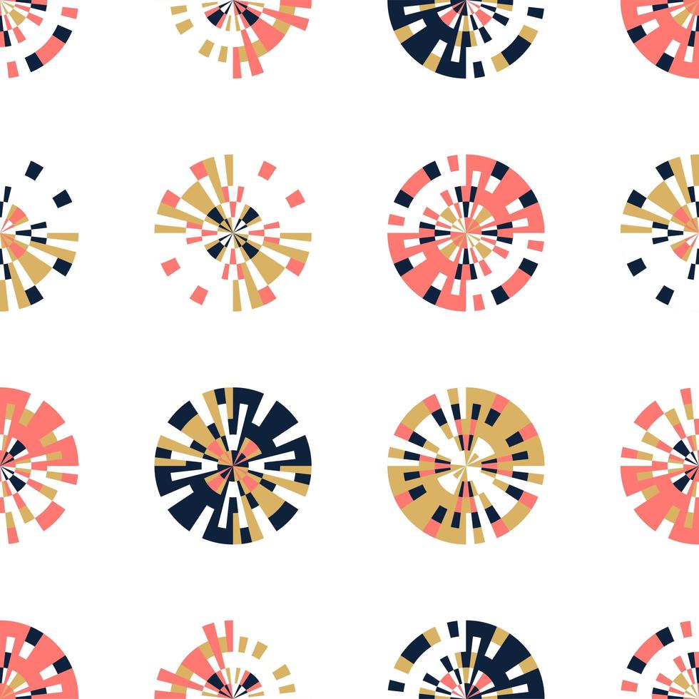 píxeles digitales creativos en forma de círculo patrón transparente de vector. diminutos cuadrados en forma redonda. elemento de diseño de fondo digital de vector