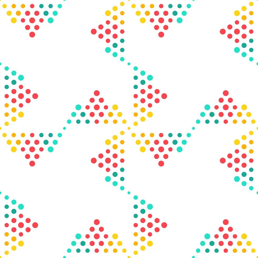 Seamless geometrical circle pattern background design - colorful abstract vector illustration from dots