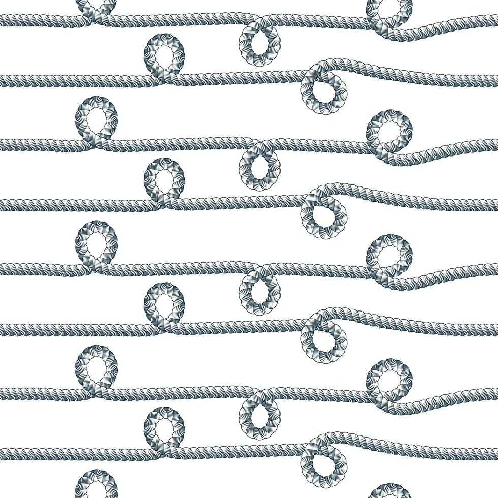 Rope seamless pattern, trendy vector wallpaper background. Cord with knots stylish endless illustration. Usable for fabric,. Wallpaper, wrapping, web and print