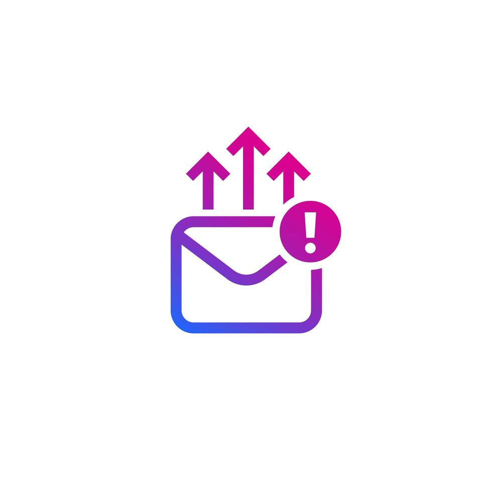 email marketing icon on white vector