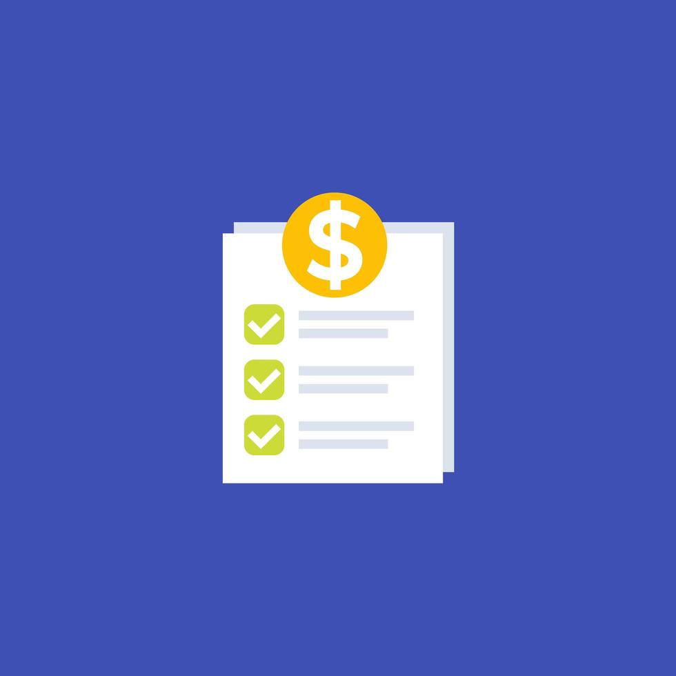 financial planning, vector flat icon