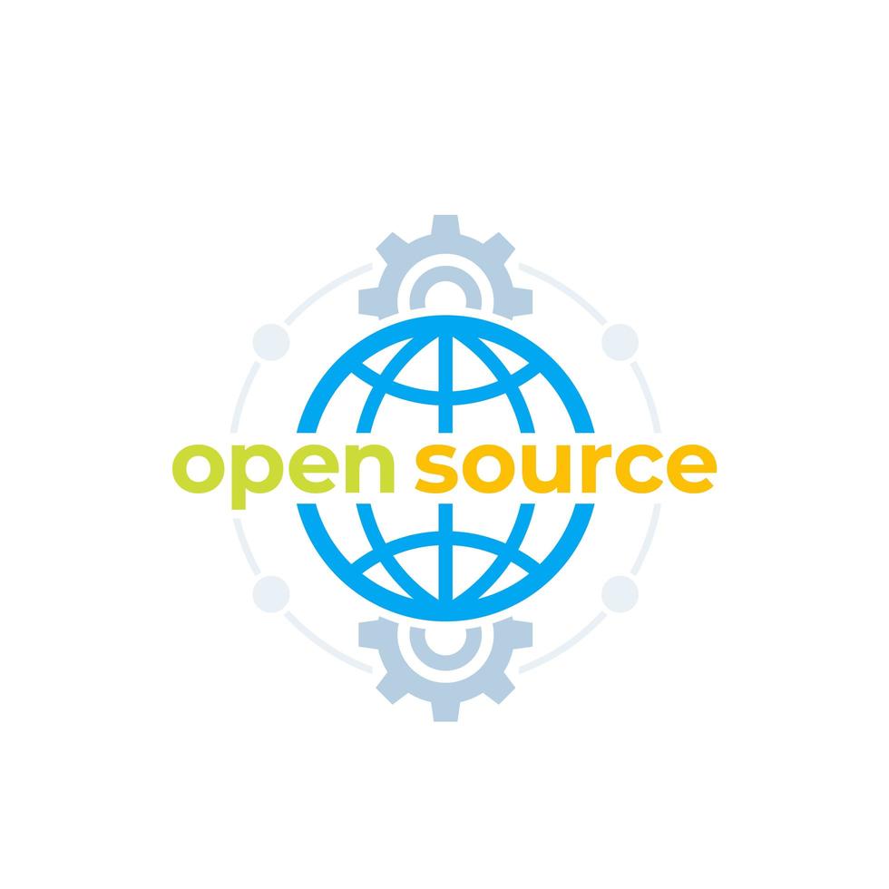 Open source, vector icon on white