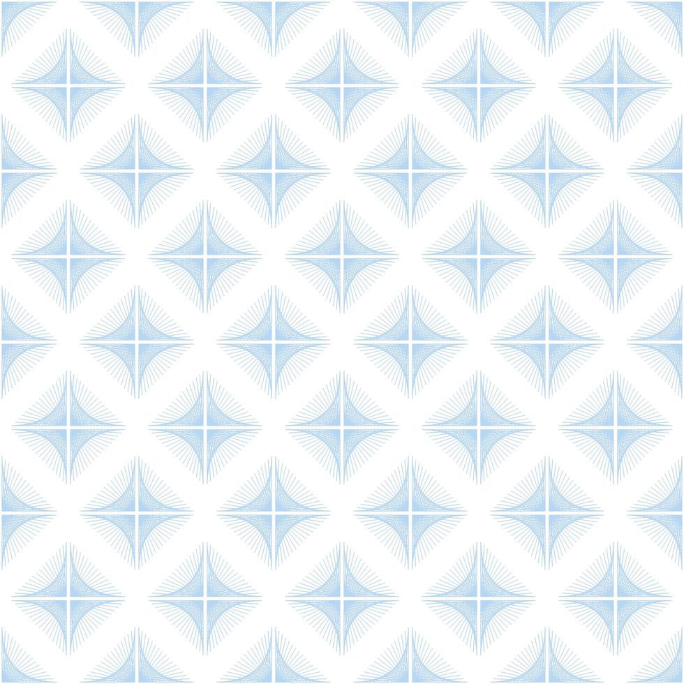 Abstract blue rhombus wave lines background texture in geometric ornamental style. Seamless design vector