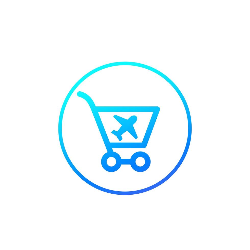 Duty Free shop, vector icon on white