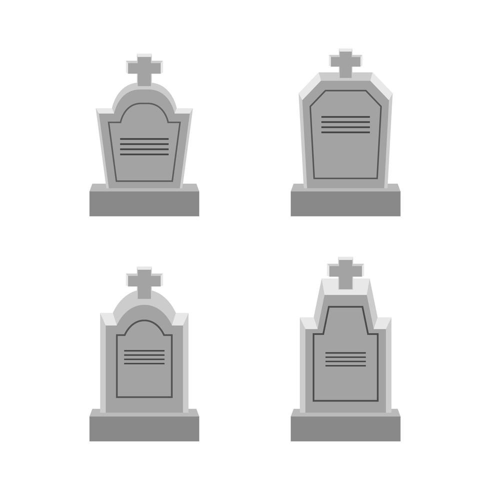 Geometric Tombstone Set vector