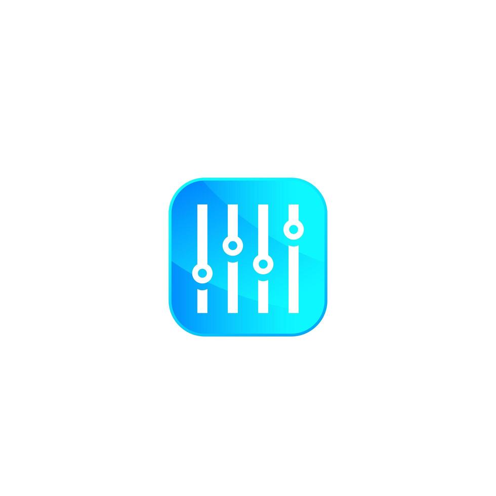 settings icon for apps, vector