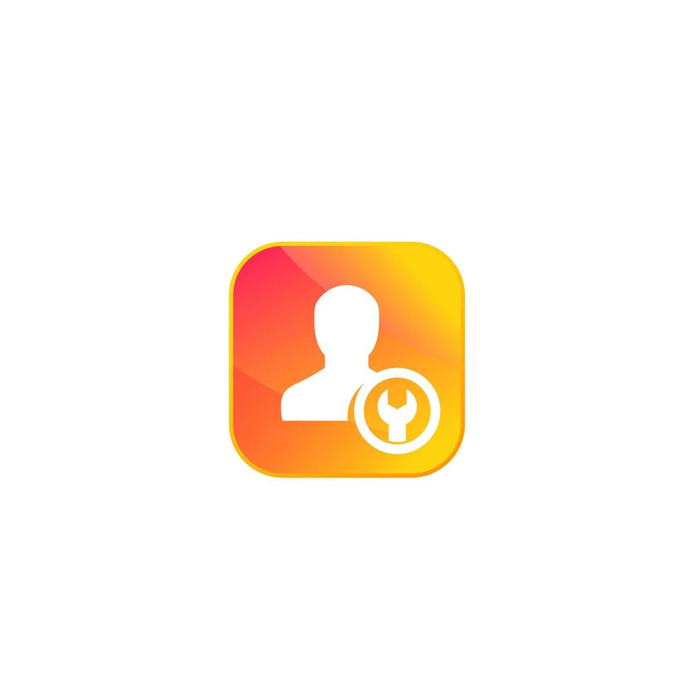 account, profile settings icon for app or web vector