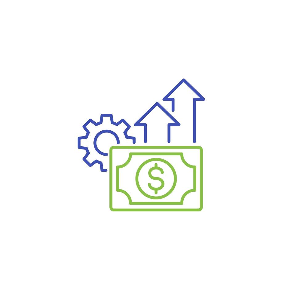 financial efficiency icon in line style vector