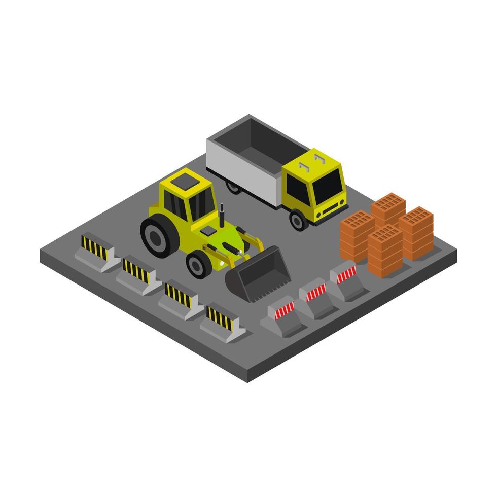 Isometric Construction Site vector