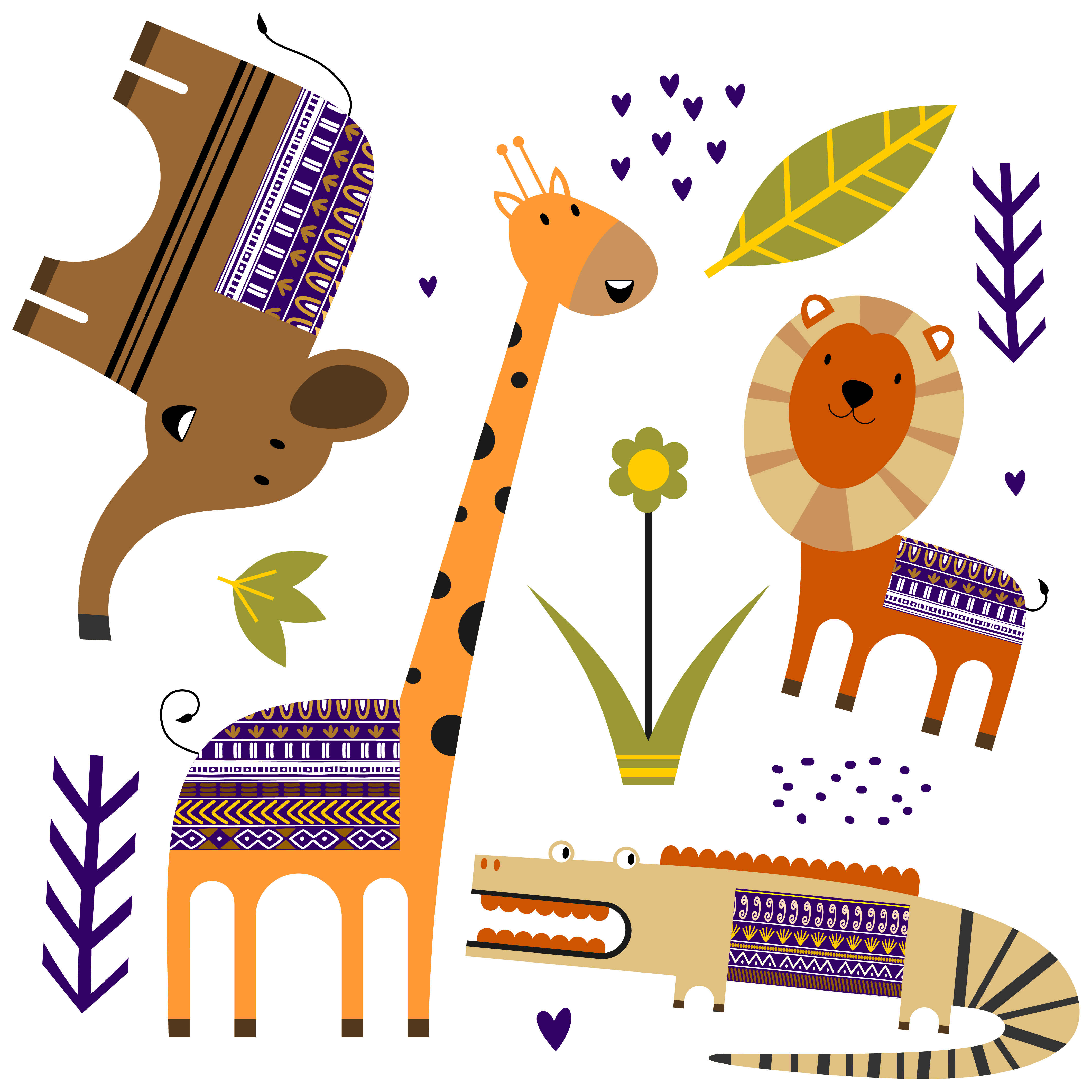 Lindos Animales De La Selva Con Flores Hojas De Palmera Plantas De Fondo Animales Tropicales Perfecto Para Decoracion Productos Para Ninos Moda Telas Papel Tapiz Y Todos Los Estampados Ilustracion Vectorial 1919305 Este conjunto incluye 17 profesionalmente hecho png muy útil para diseño de logotipo, arte infantil, invitaciones de boda, manualidades de boda, reserva de chatarra, invitaciones personalizadas. vecteezy