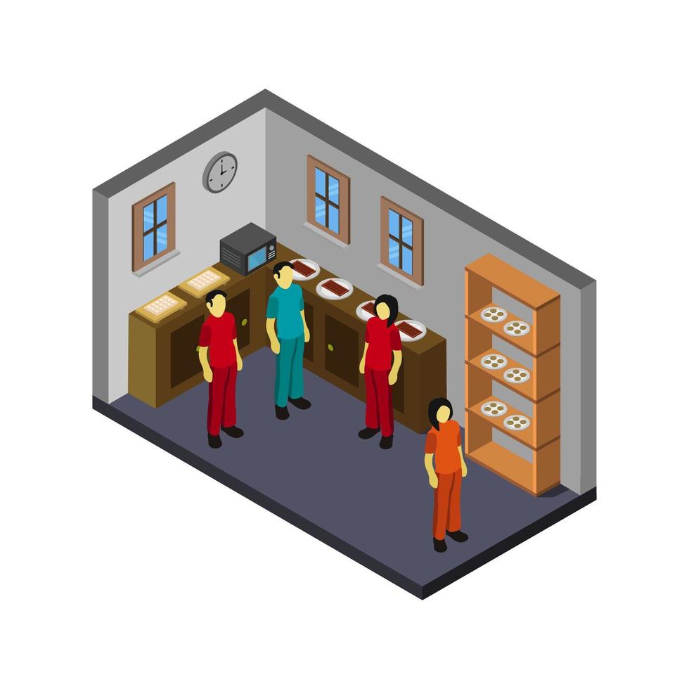 Isometric Bakery Shop vector