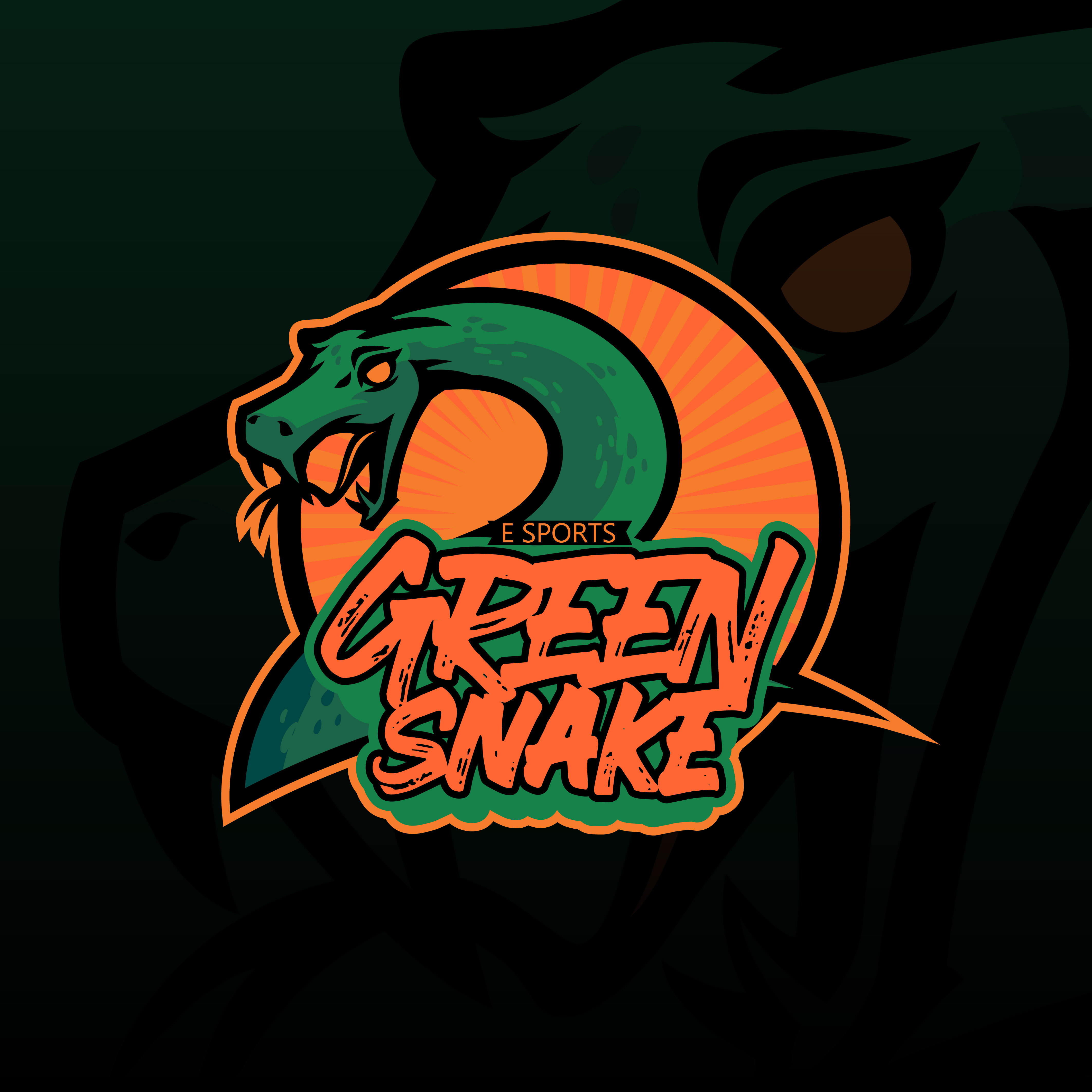 Hand drawn of green snake illustration for t-shirt, wallpaper, logo or  tattoo. Green snake illustration isolated on dark background. 1919314  Vector Art at Vecteezy
