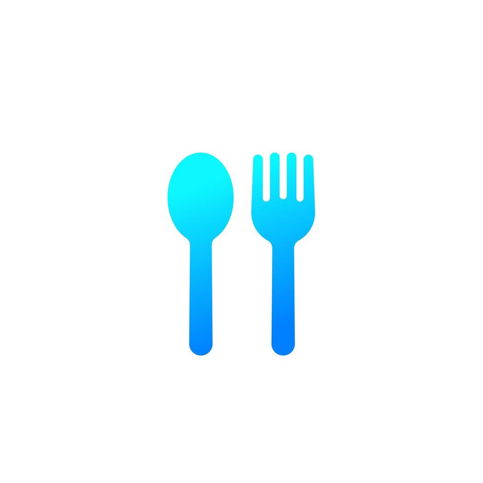 icono de comida con cuchara y tenedor vector