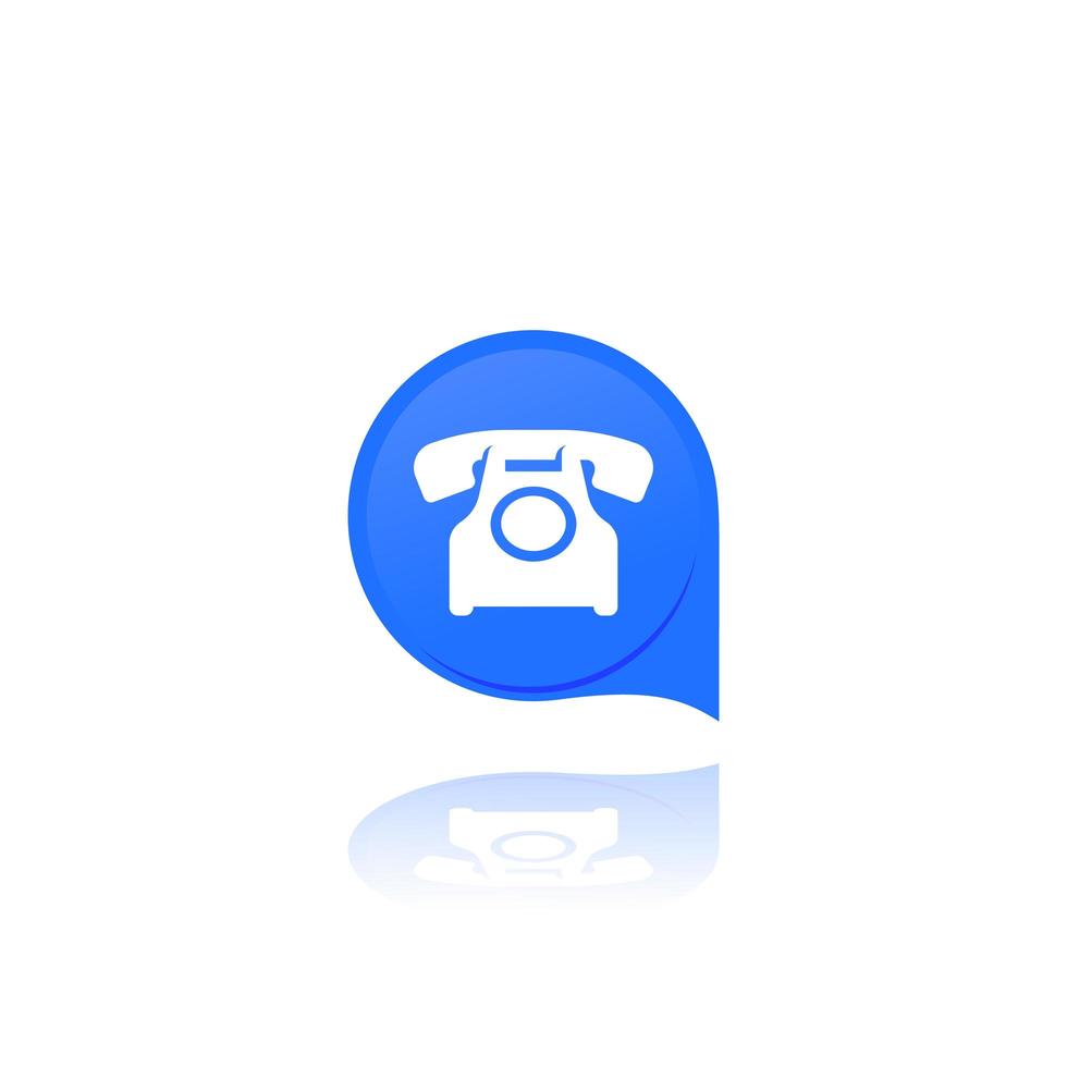 old phone, retro telephone vector icon