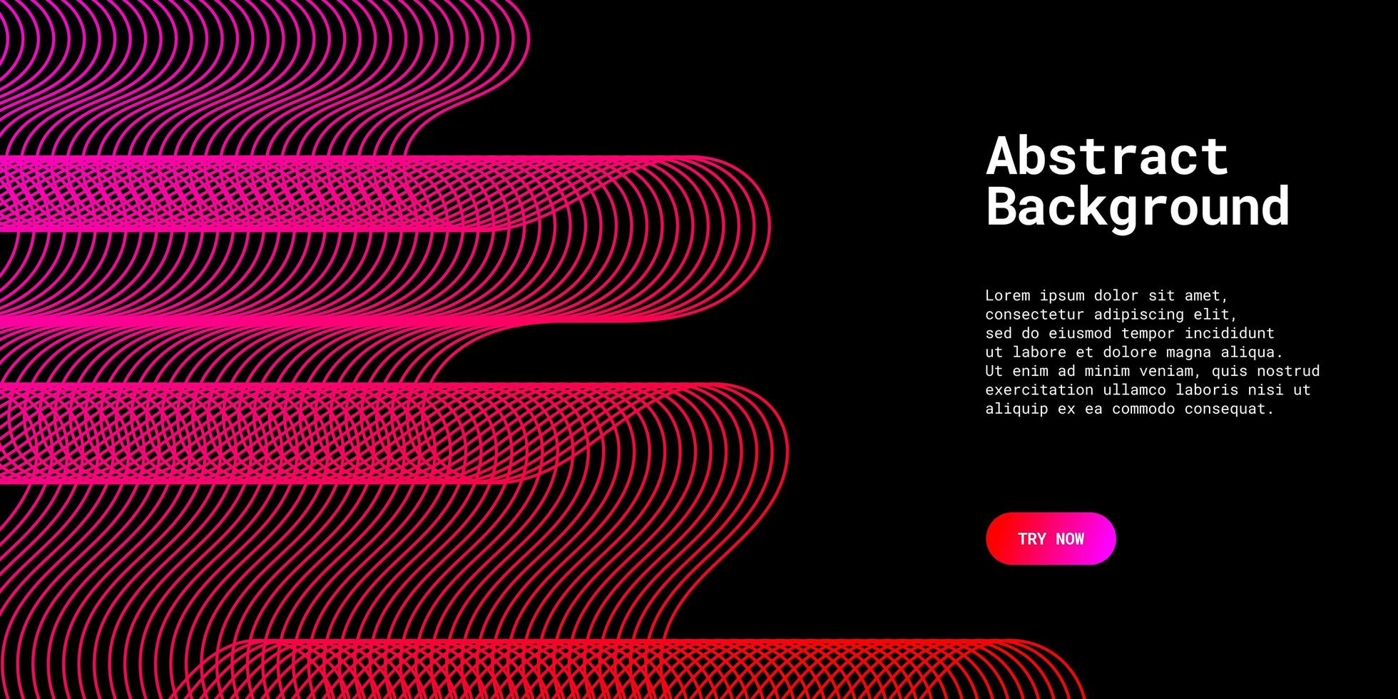 Modern abstract background with wavy lines in purple and red vector