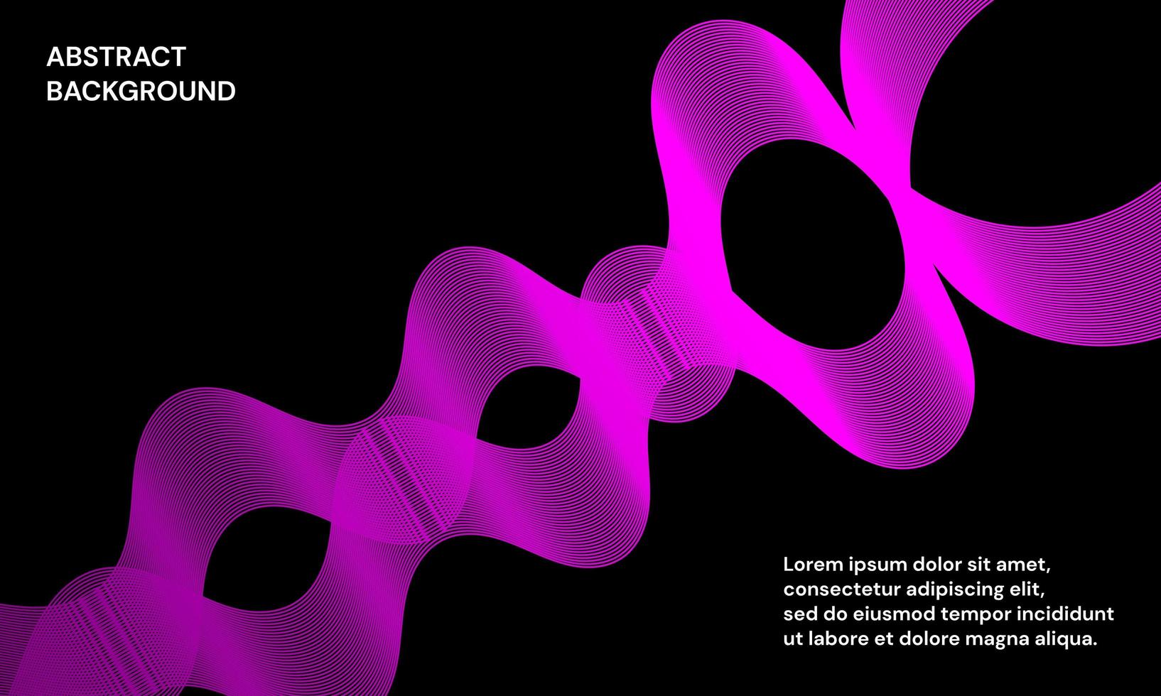 Fondo abstracto moderno con líneas onduladas en degradado púrpura vector