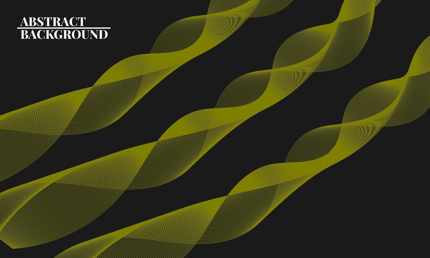 Modern abstract background with wavy lines in yellow vector