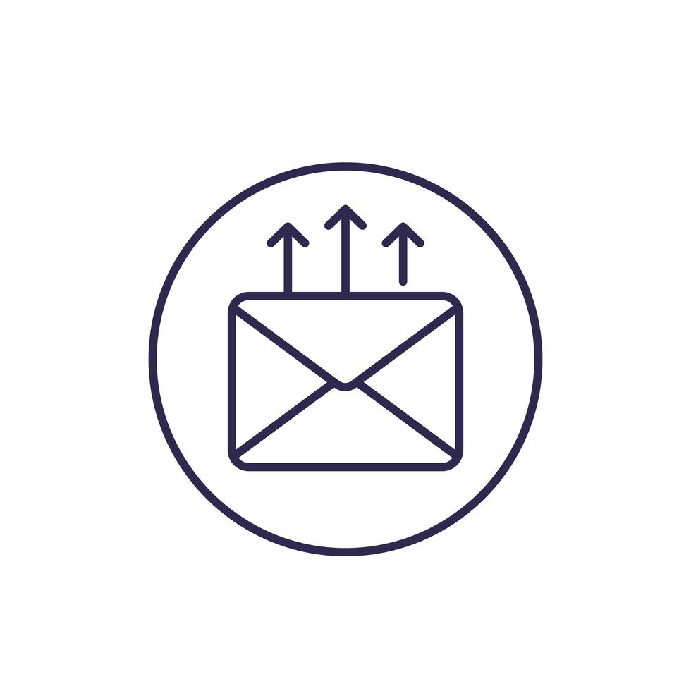 email marketing, vector line icon