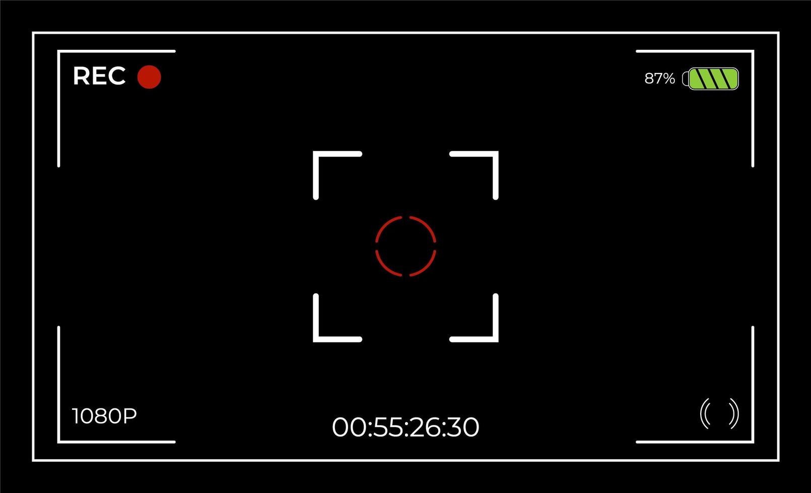 Camera View Finder User Interface vector