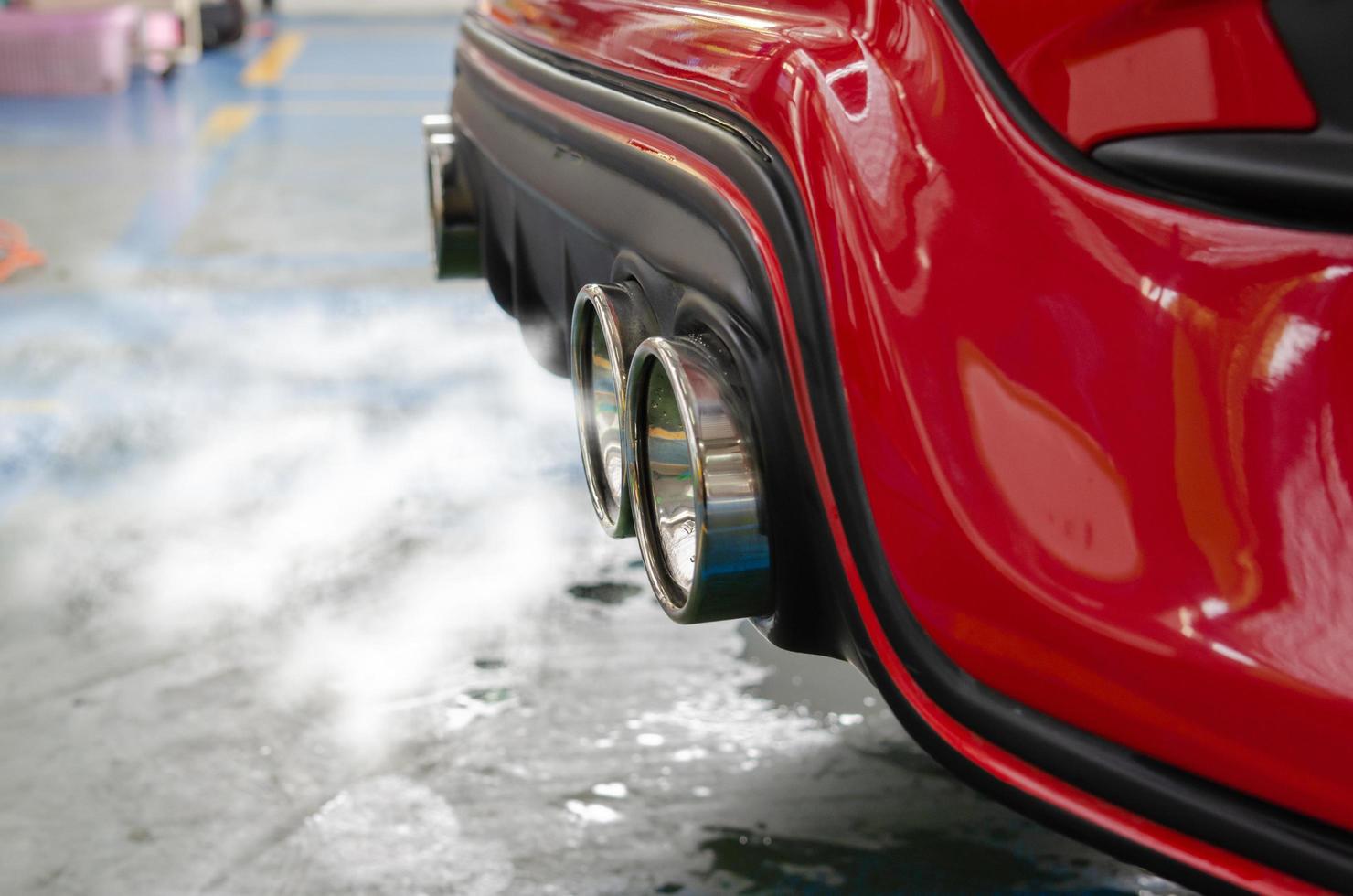 Car exhaust smoke photo