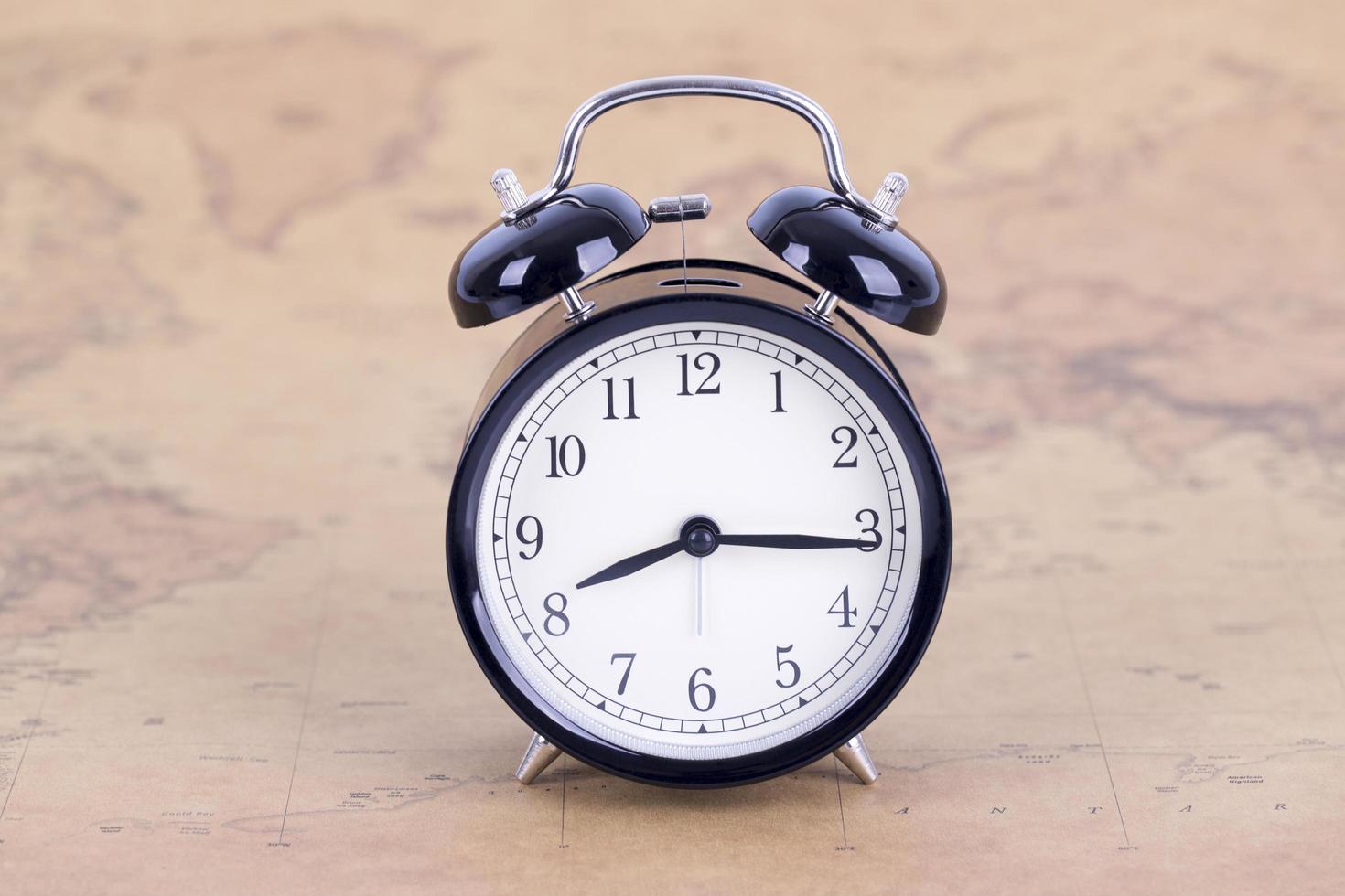 Clock on a map photo