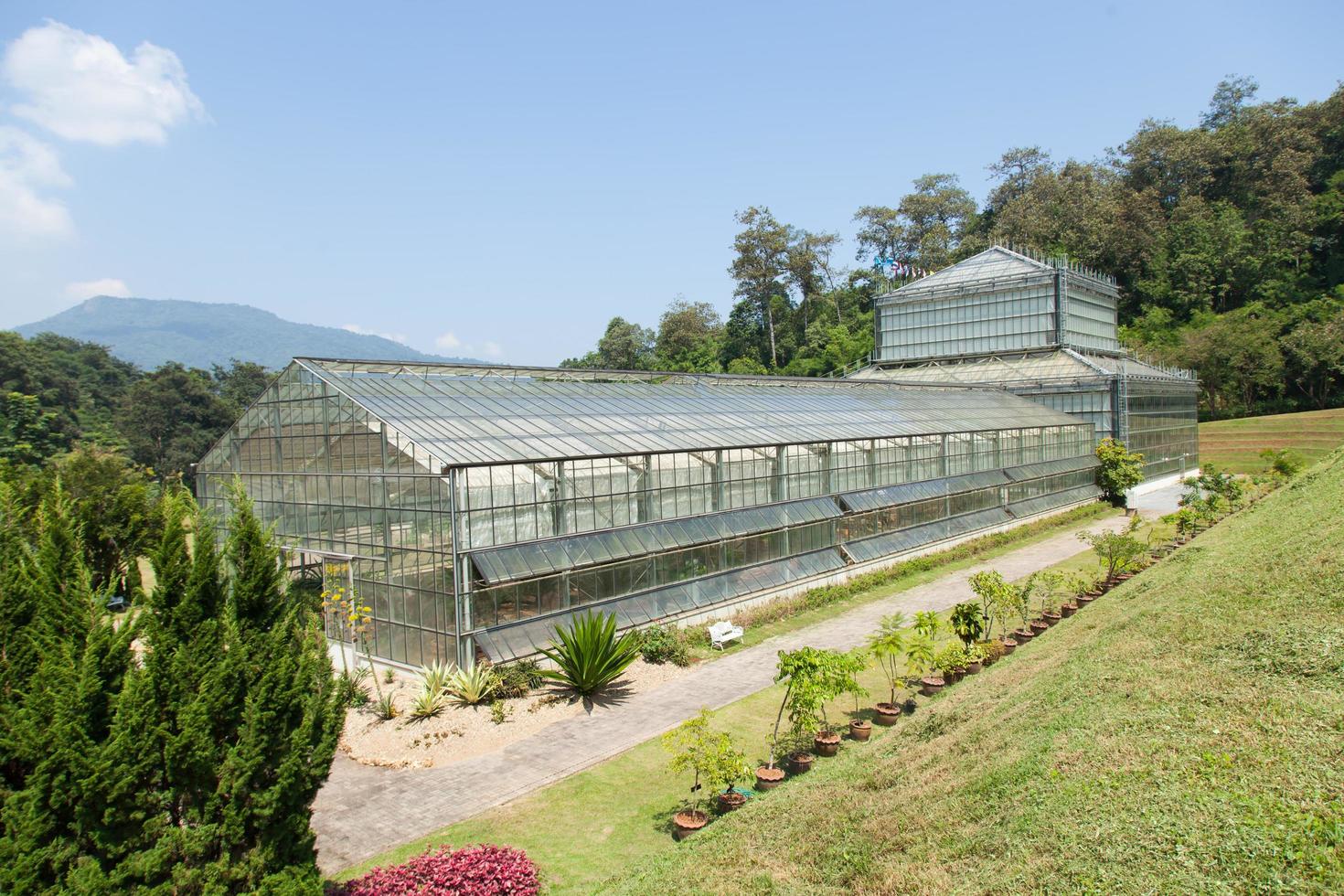 Plant breeding building on a farm photo