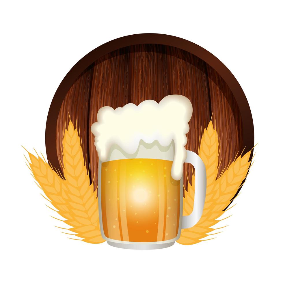 Isolated beer mug vector design