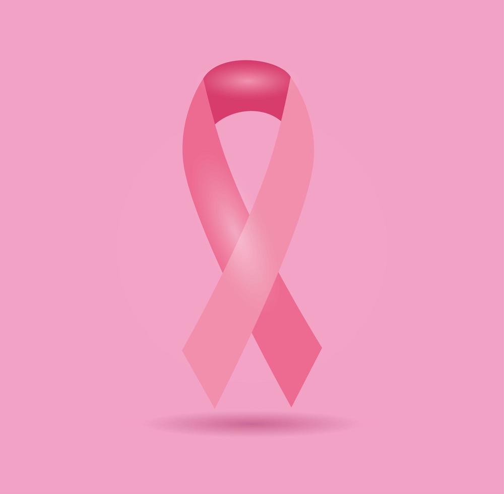 poster breast cancer with ribbon vector