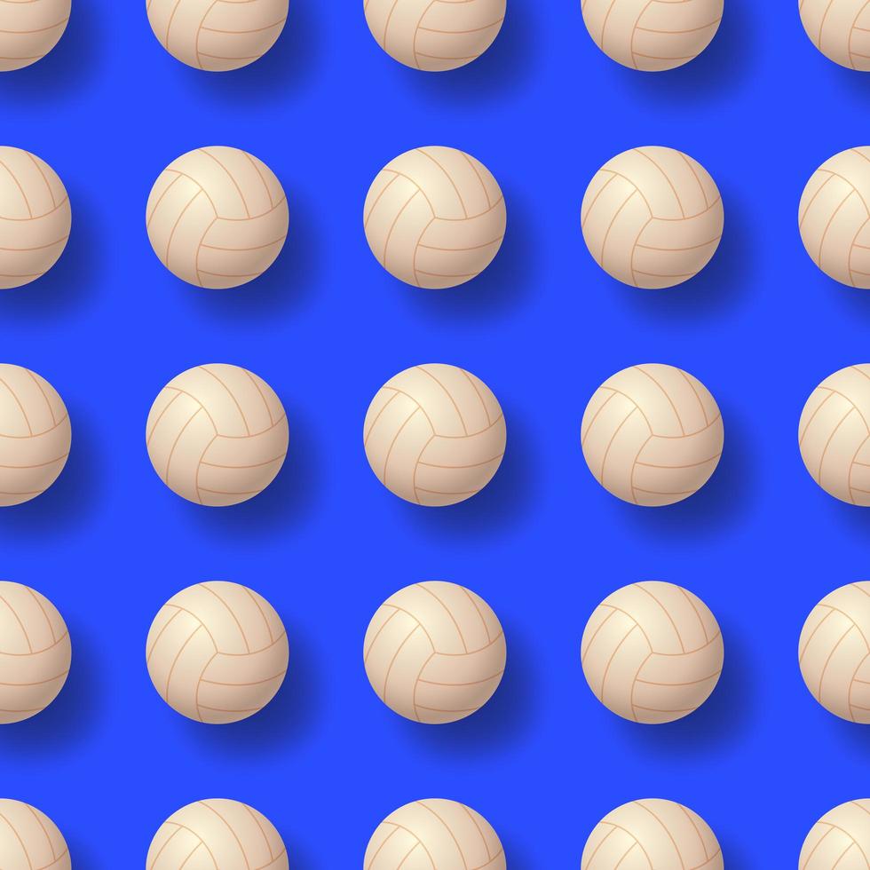 Volleyball ball seamless pettern vector illustration. realistic volleyball ball seamless pattern design