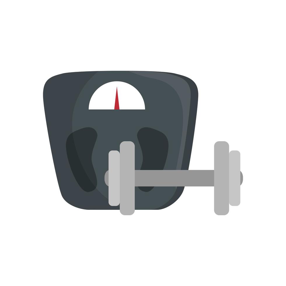 scale measure weight with dumbbell vector