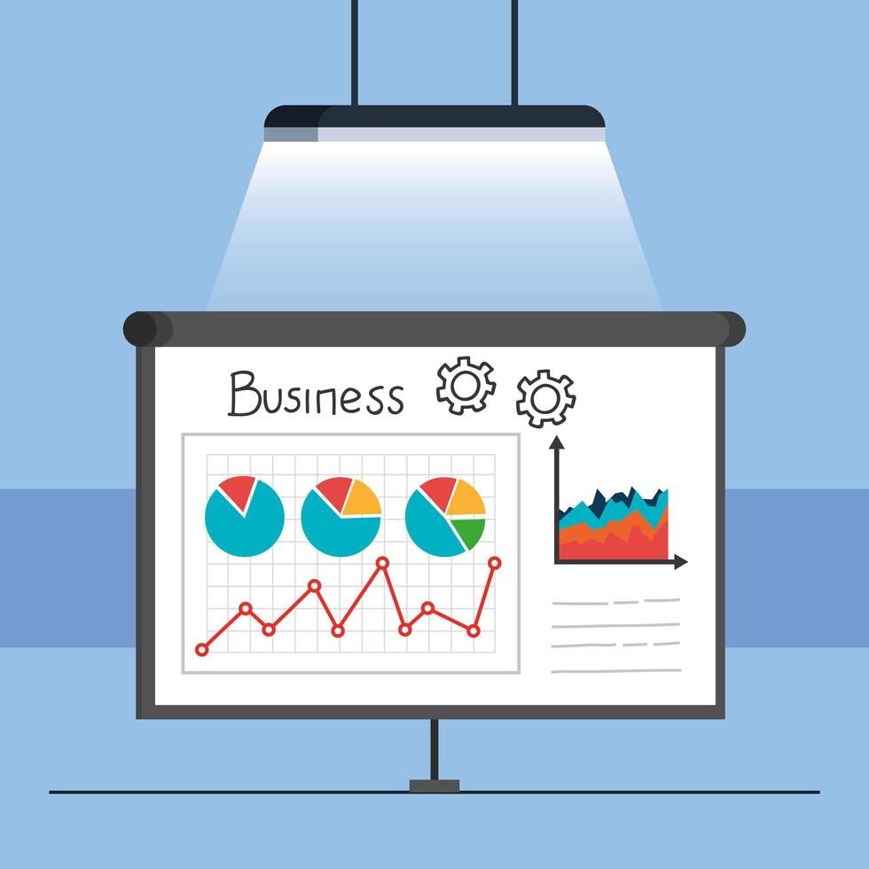 tablero de papel con infografía icono aislado vector