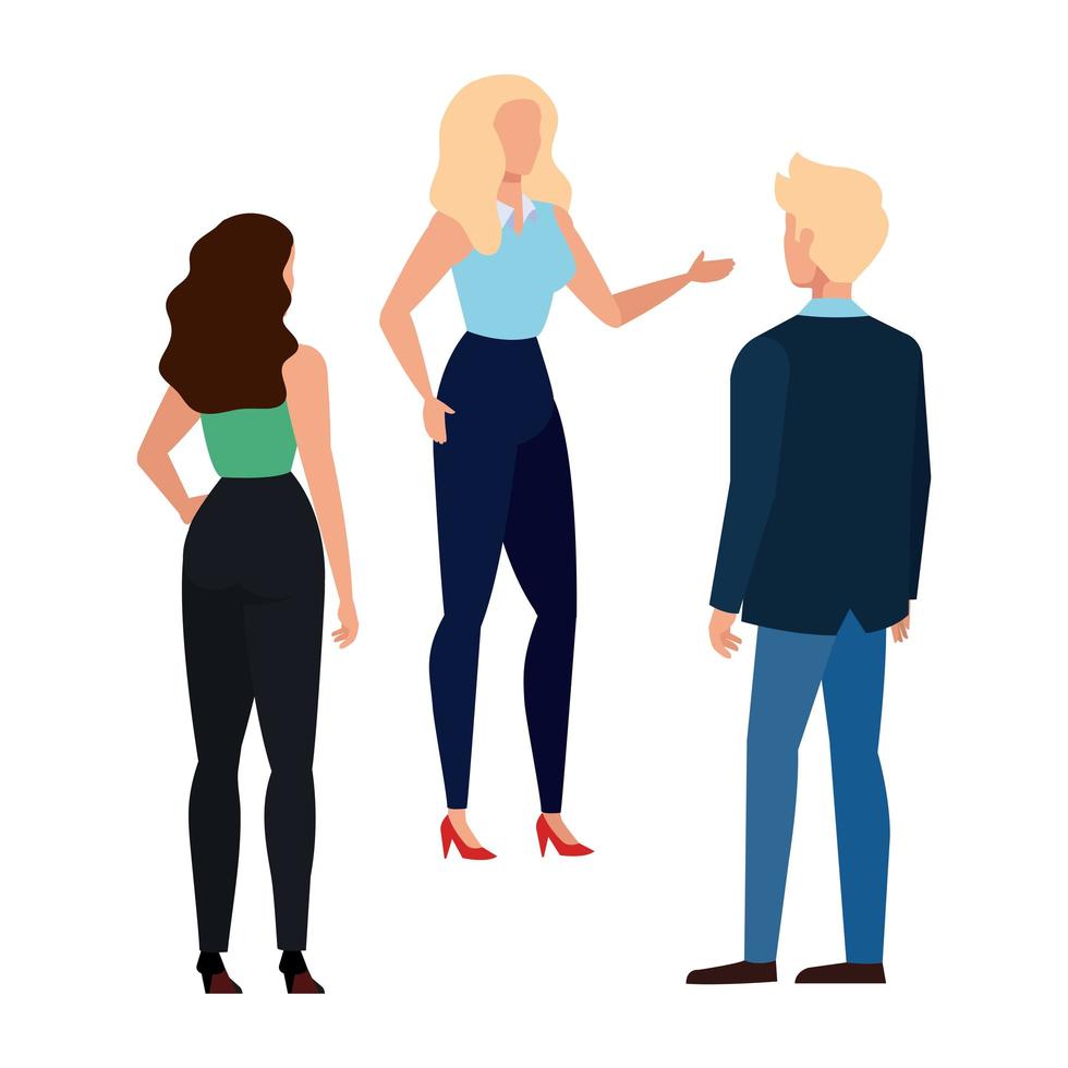 Women and man avatar vector design